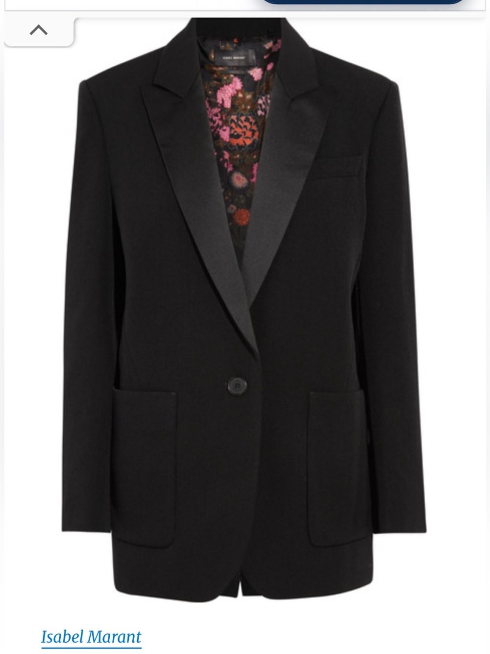 Isabel Marant Collection Black Tuxedo Blazer 38